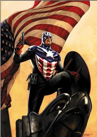 Bucky as Captain America
