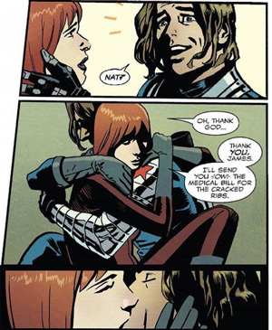 Bucky and Black Widow